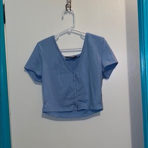 XS SHEIN blue crop top